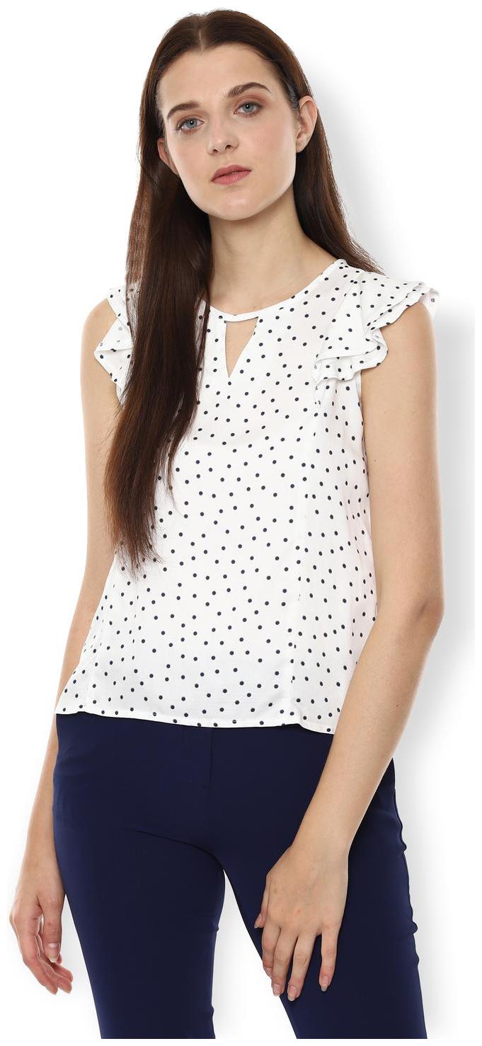 

Van Heusen Women Printed Regular top - White