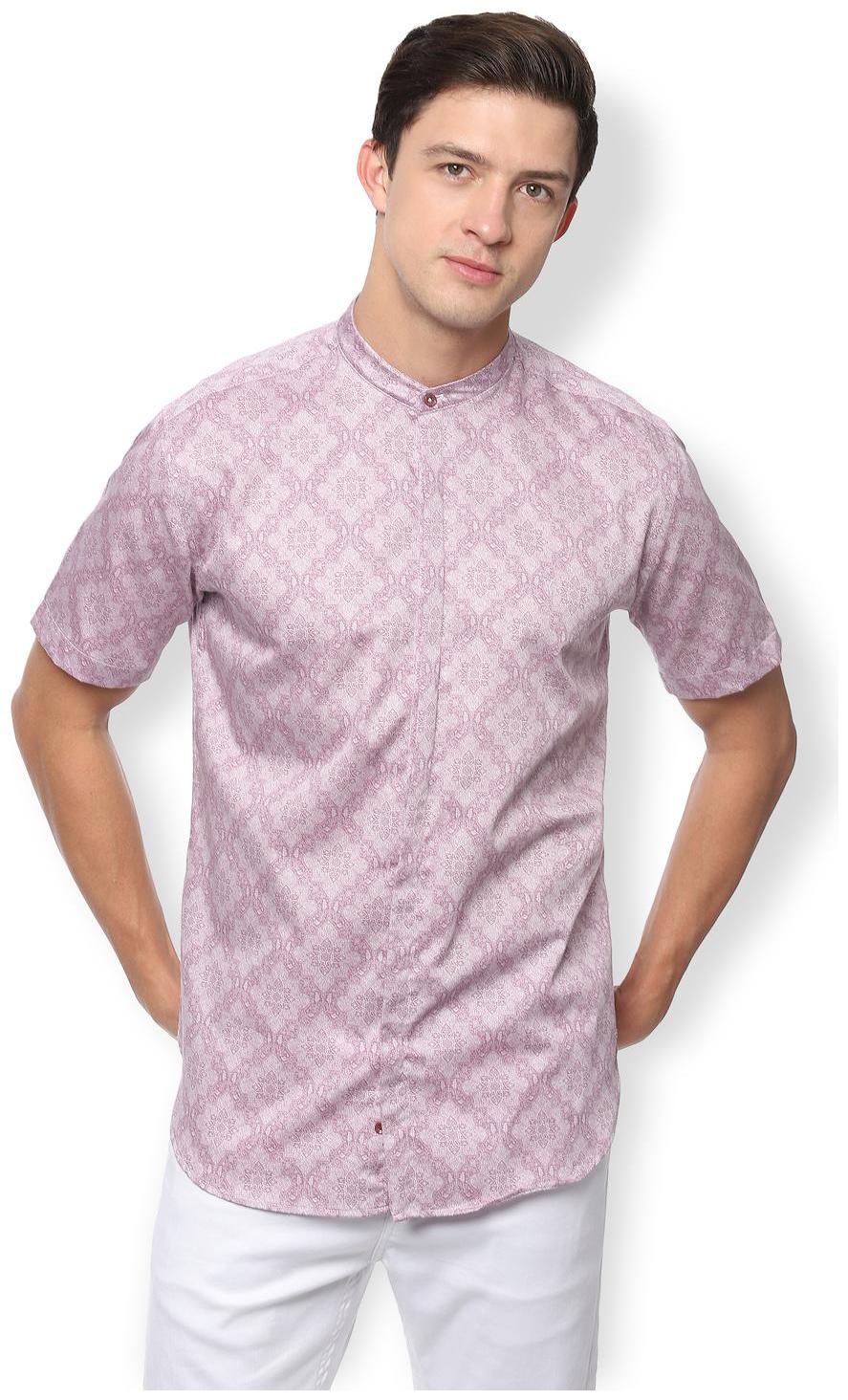 

Van Heusen Men Pink Printed Slim Fit Casual Shirt