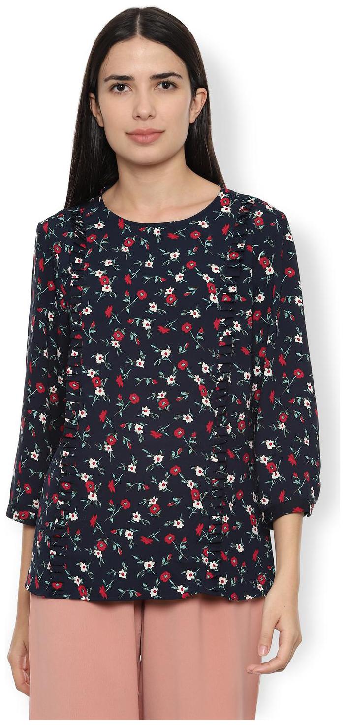 

Van Heusen Women Printed Regular top - Blue