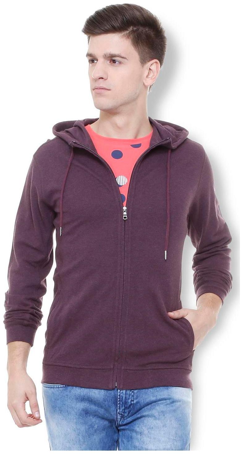 

Van Heusen Men Purple Hooded Hoodie
