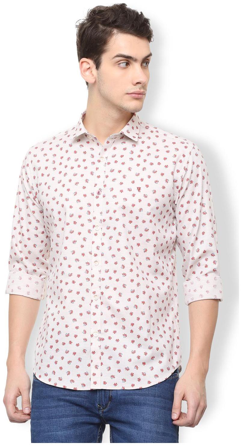 

Van Heusen Men Pink Printed Slim Fit Casual Shirt