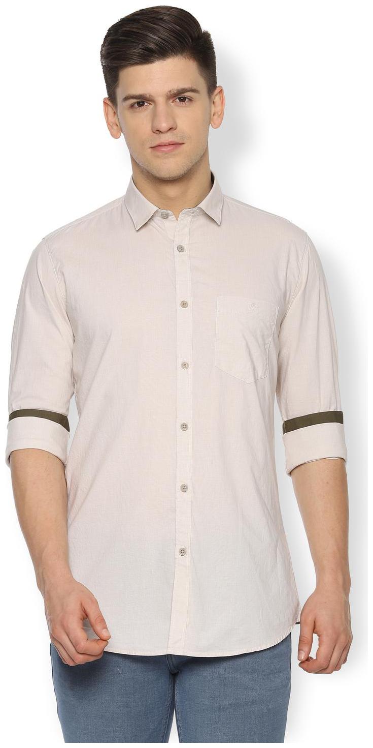 

Van Heusen Men Orange Checked Slim Fit Casual Shirt