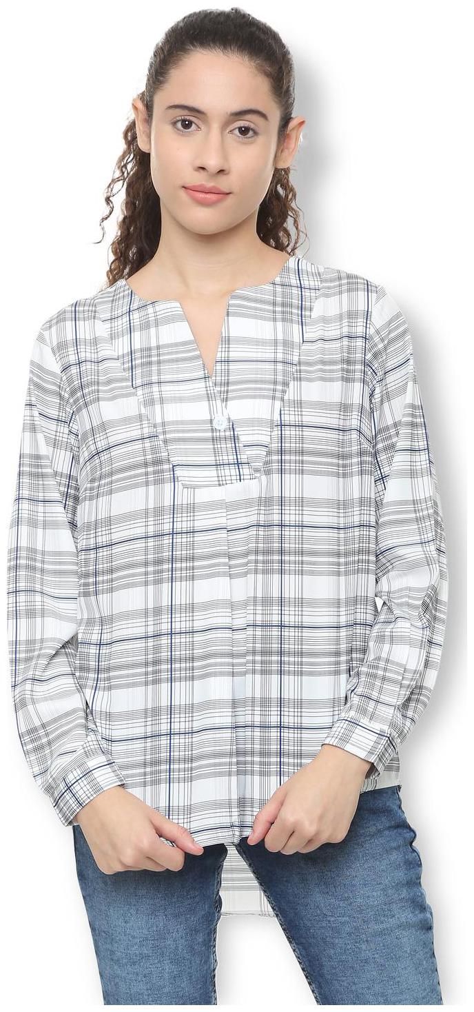 

Van Heusen Women Checked Regular top - Multi