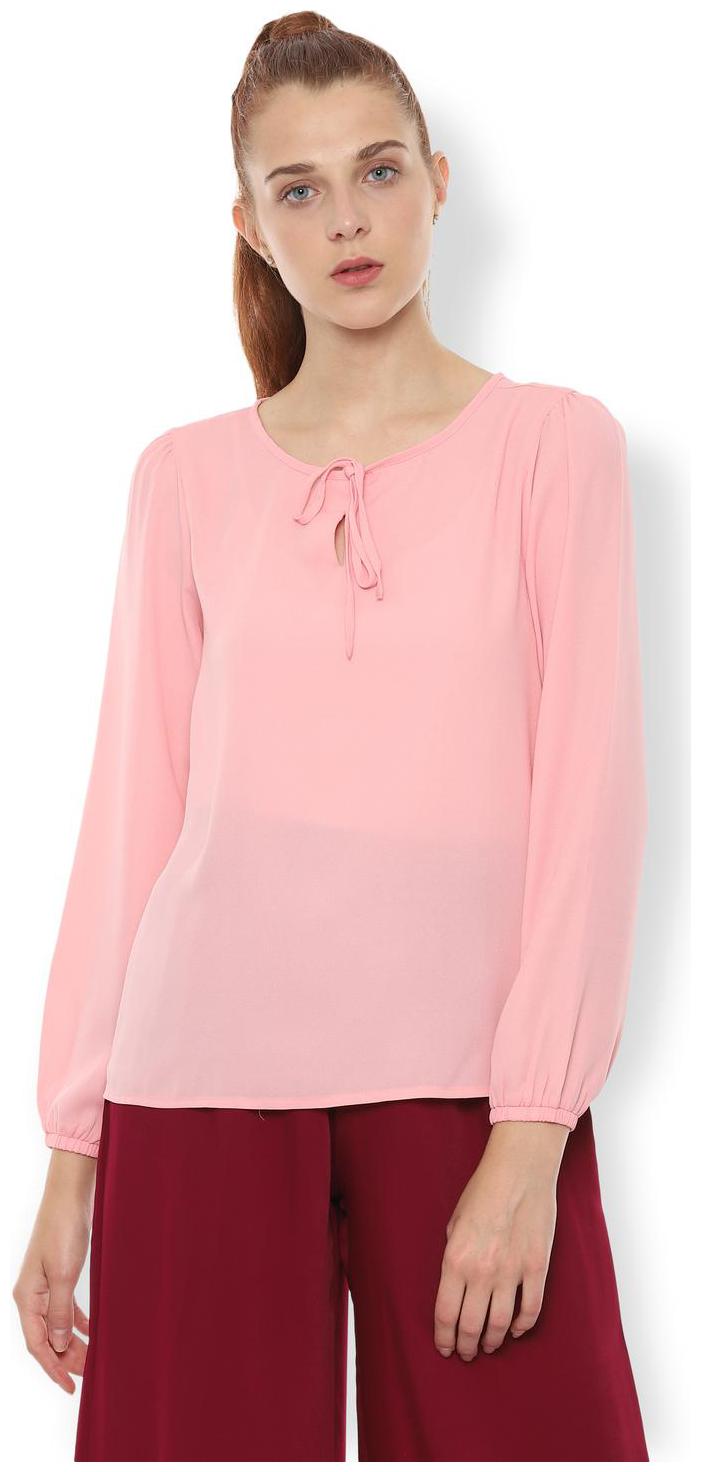 

Van Heusen Women Solid Regular top - Pink
