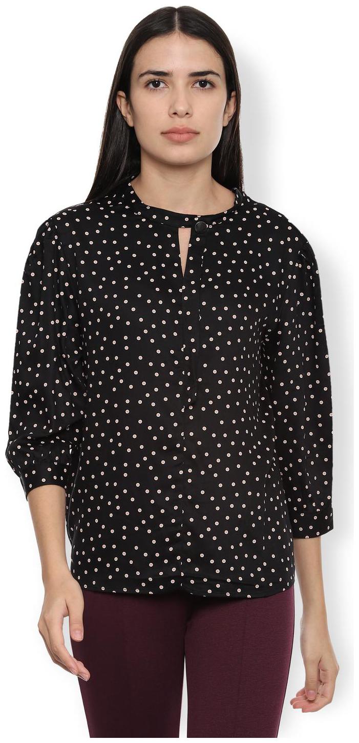 

Van Heusen Women Printed Regular top - Black