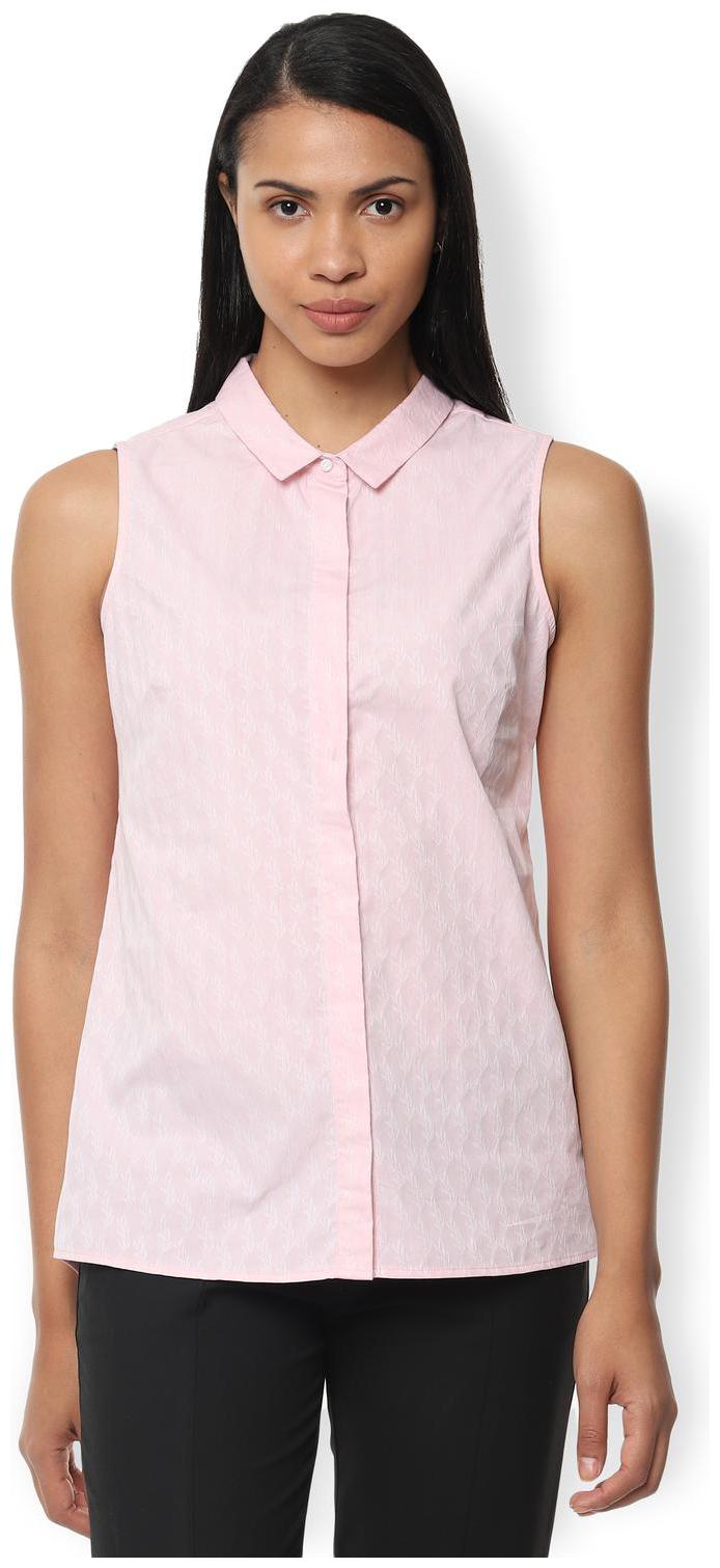 

Van Heusen Women Pink Printed Regular Fit Shirt