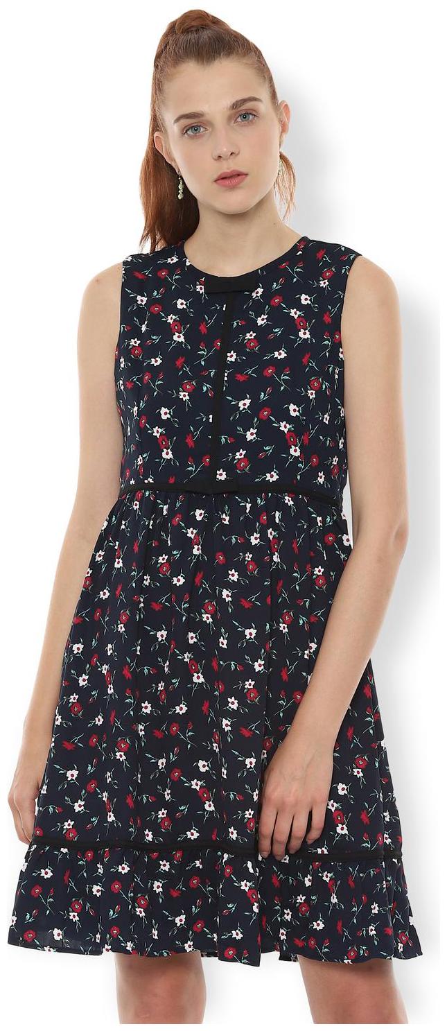 

Van Heusen Navy Printed A-line dress