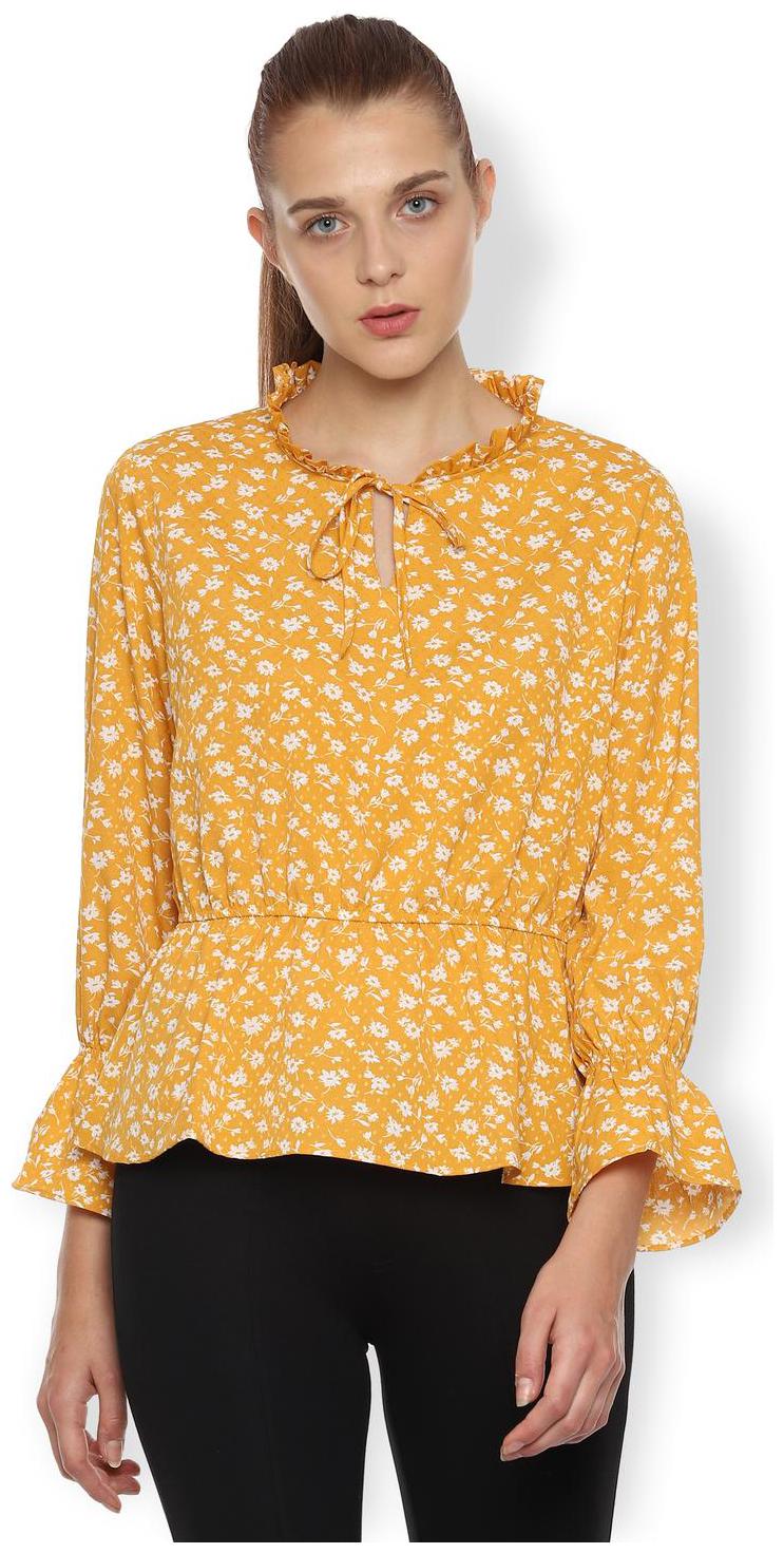 

Van Heusen Women Printed Regular top - Yellow