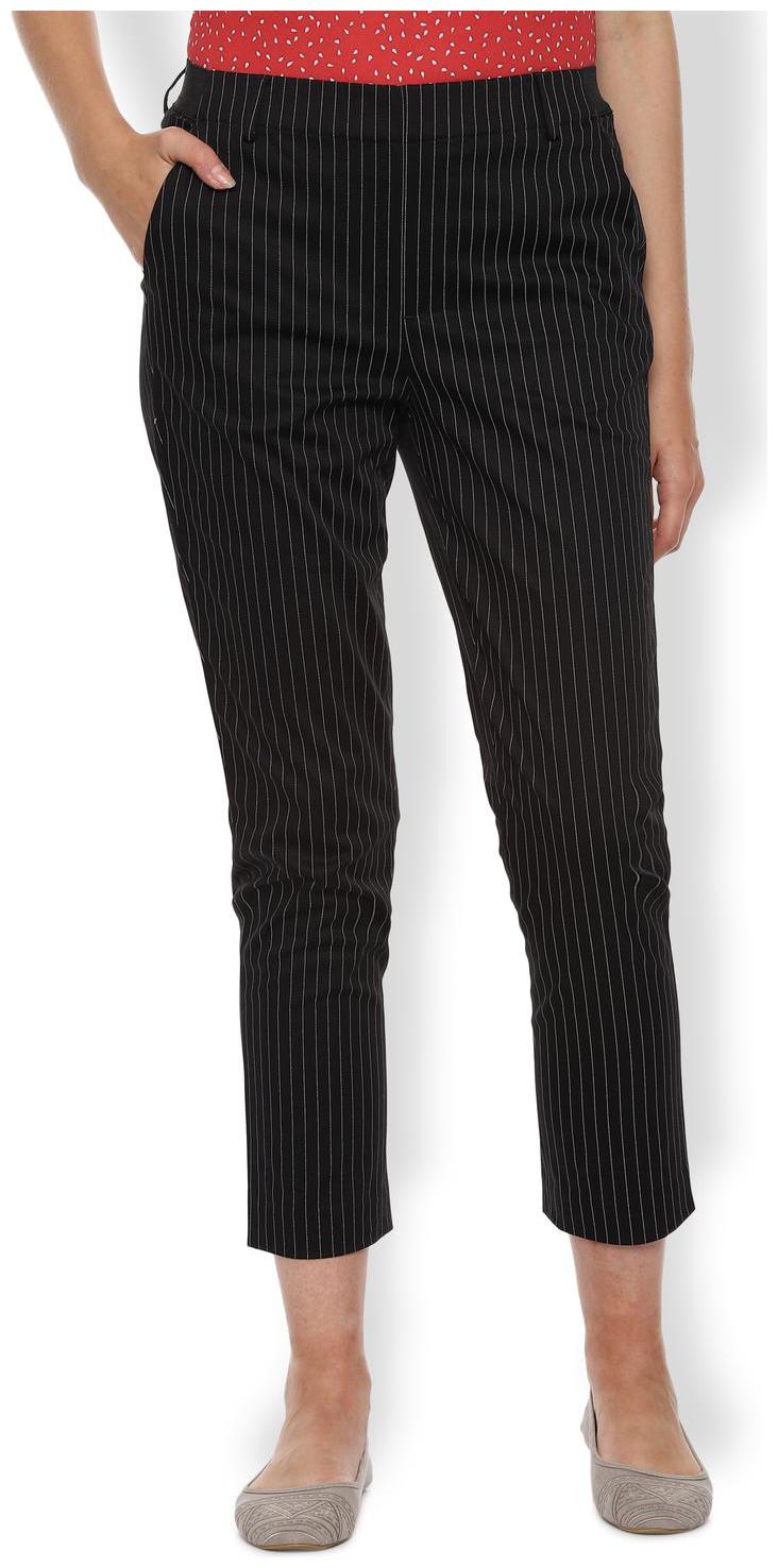 

Van Heusen Women Black Regular fit Regular trousers