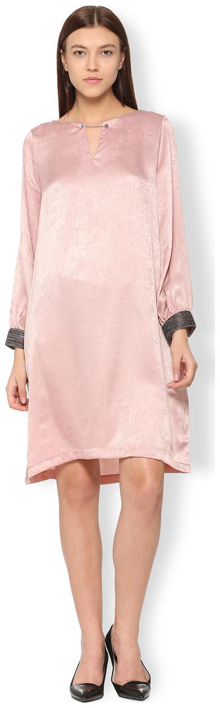 

Van Heusen Pink Solid A-line dress