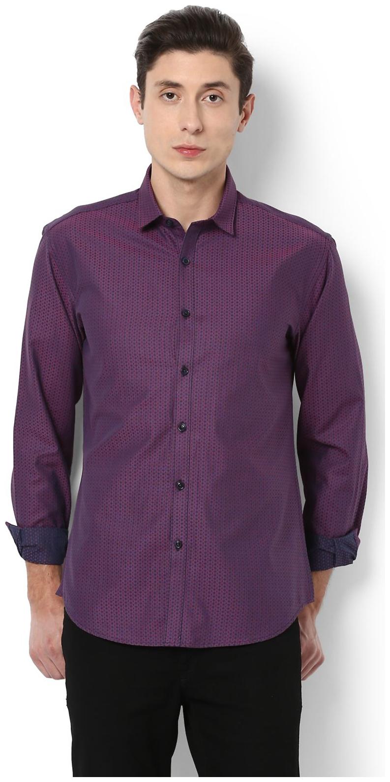 

Van Heusen Men Purple Solid Slim Fit Casual Shirt
