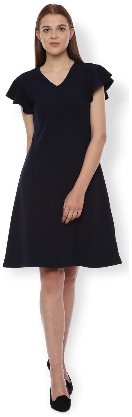 

Van Heusen Navy Solid A-line dress