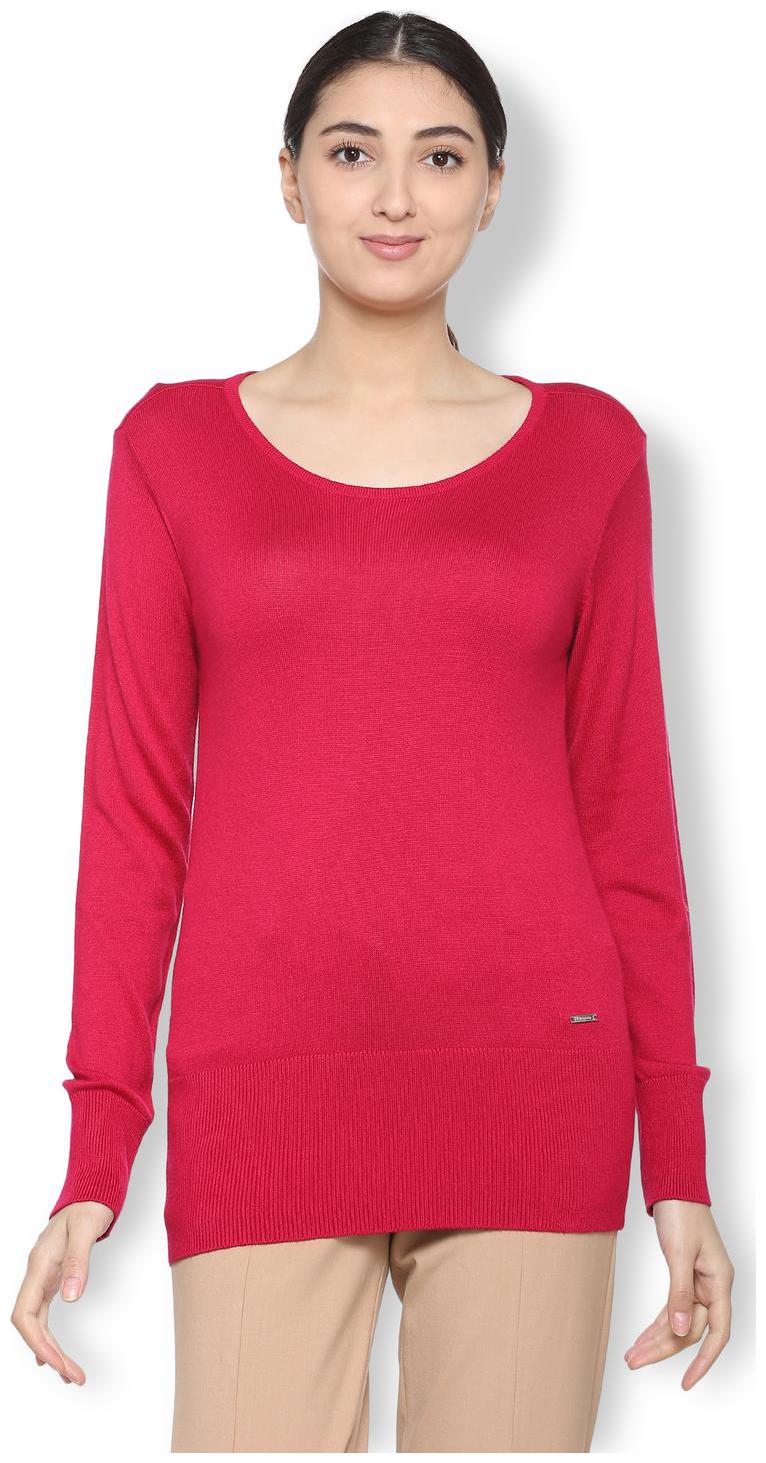 

Van Heusen Women Solid Regular top - Pink