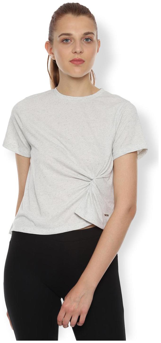

Van Heusen Women Solid Regular top - Grey