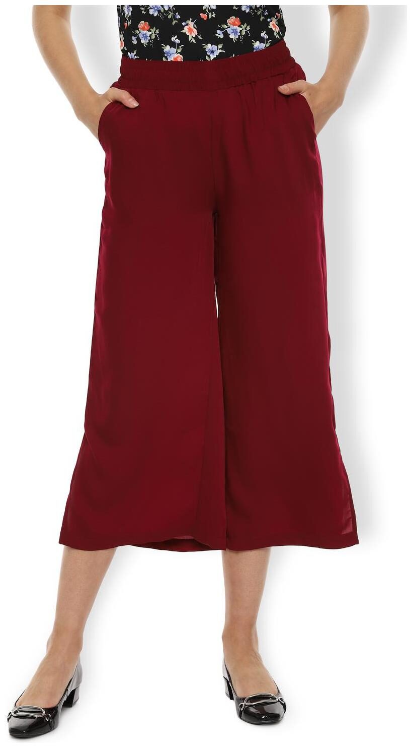 

Van Heusen Women Maroon Regular fit Regular trousers