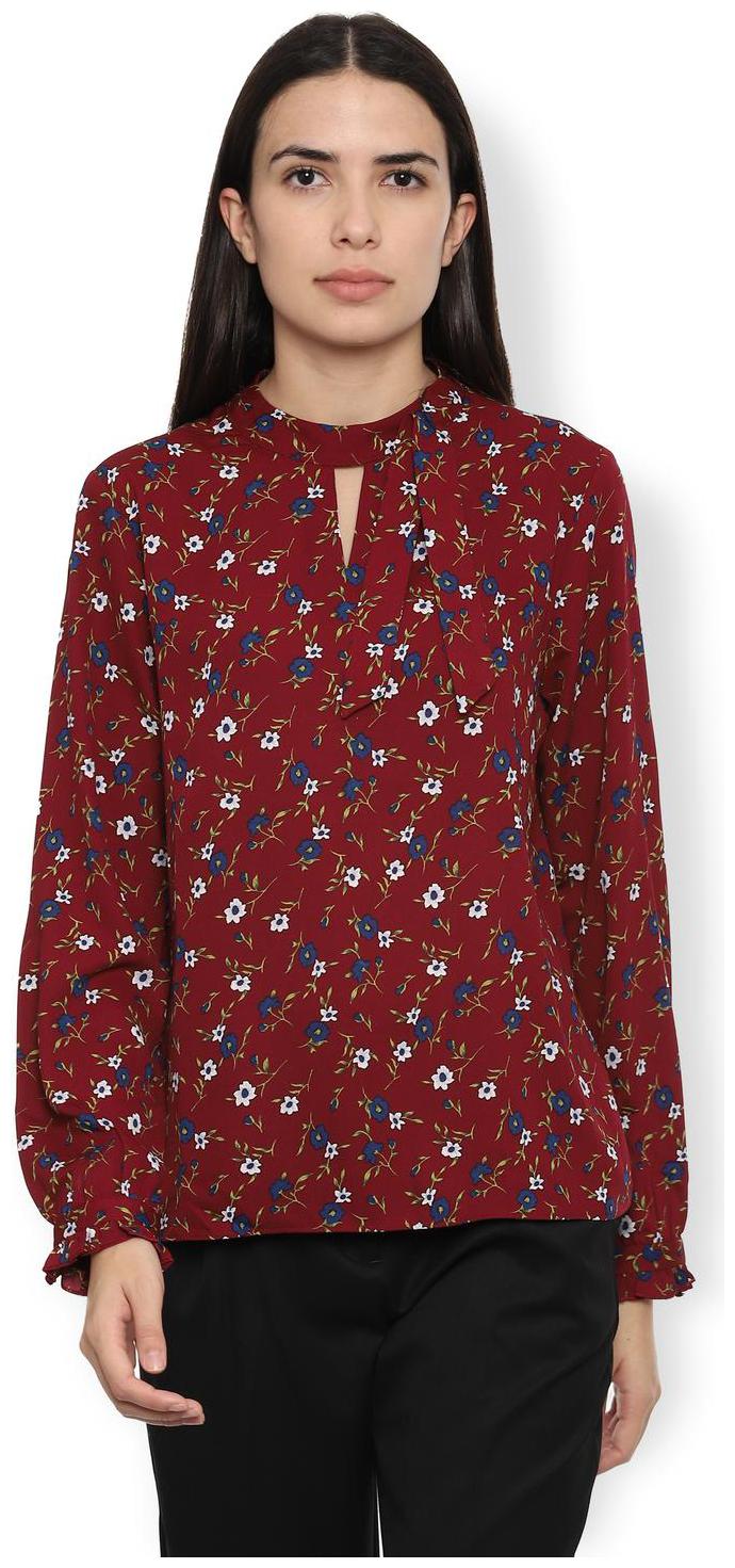

Van Heusen Women Printed Regular top - Brown