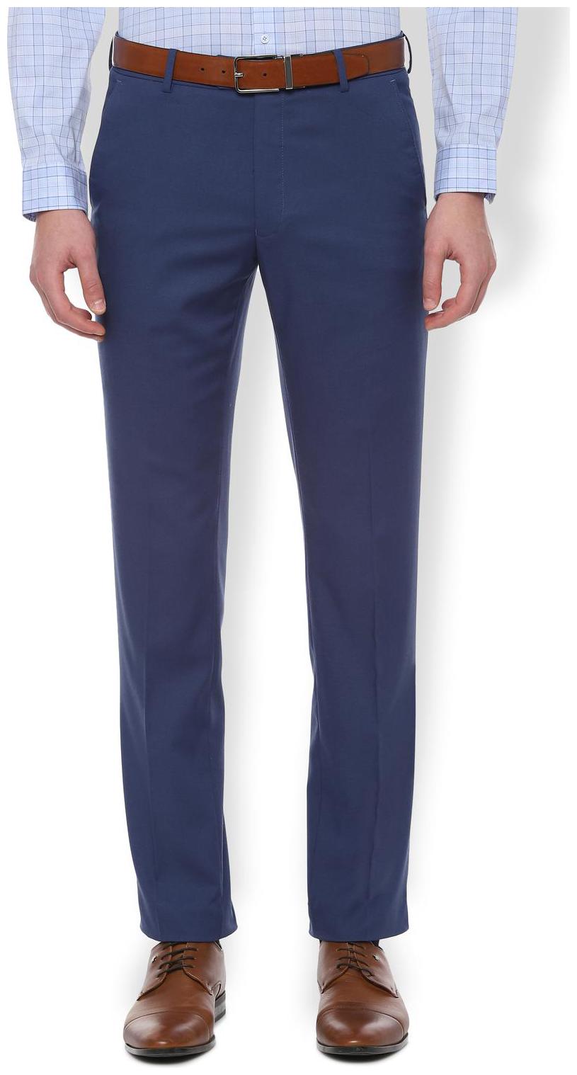 

Van Heusen Men Solid Slim Fit Formal Trouser - Blue