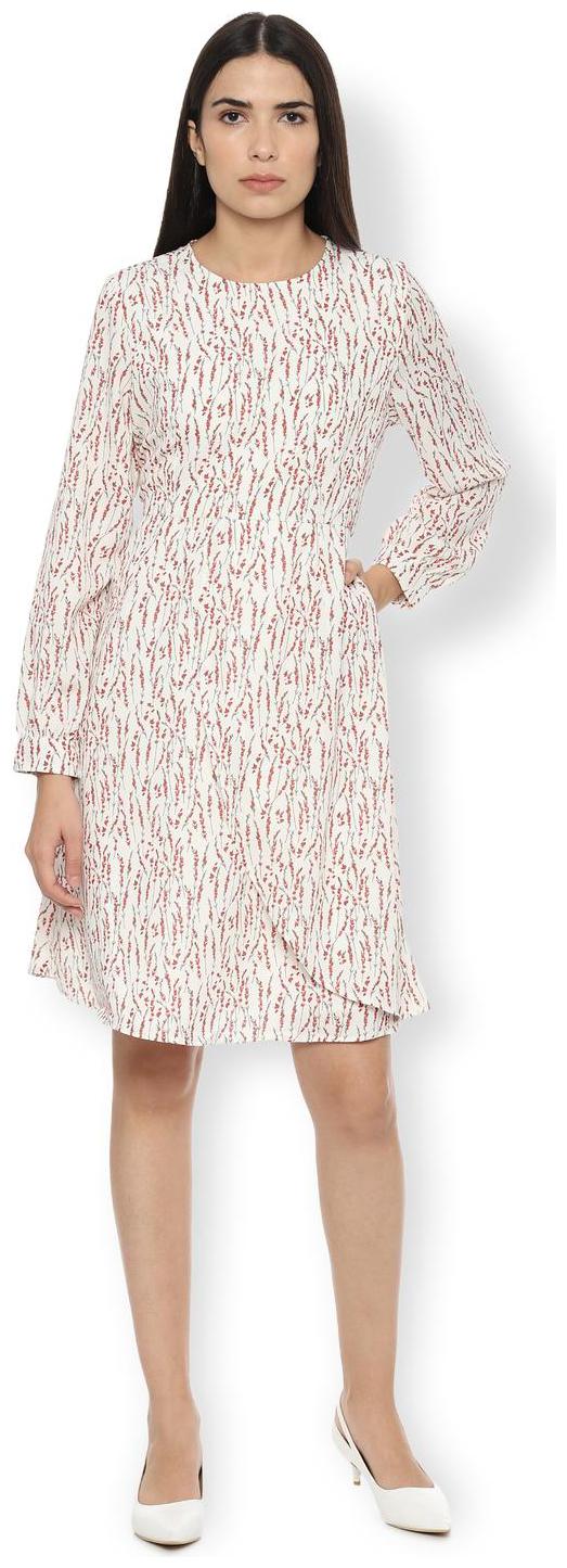 

Van Heusen White Printed A-line dress