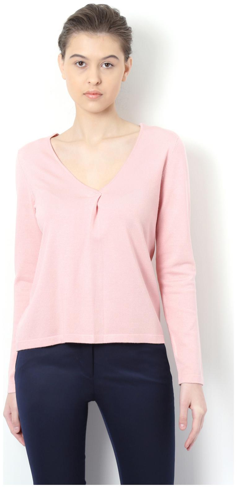 

Van Heusen Women Solid Regular top - Pink