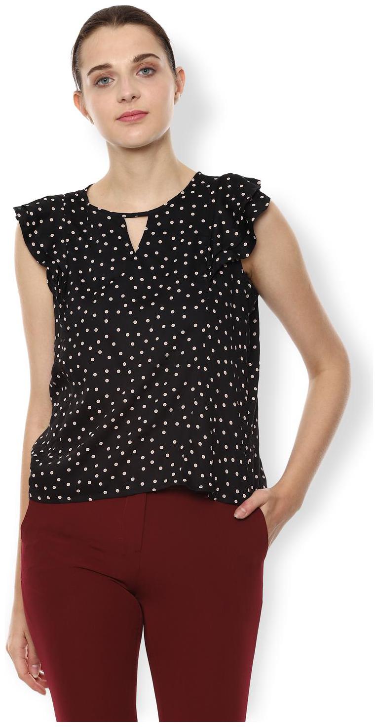 

Van Heusen Women Printed Regular top - Black