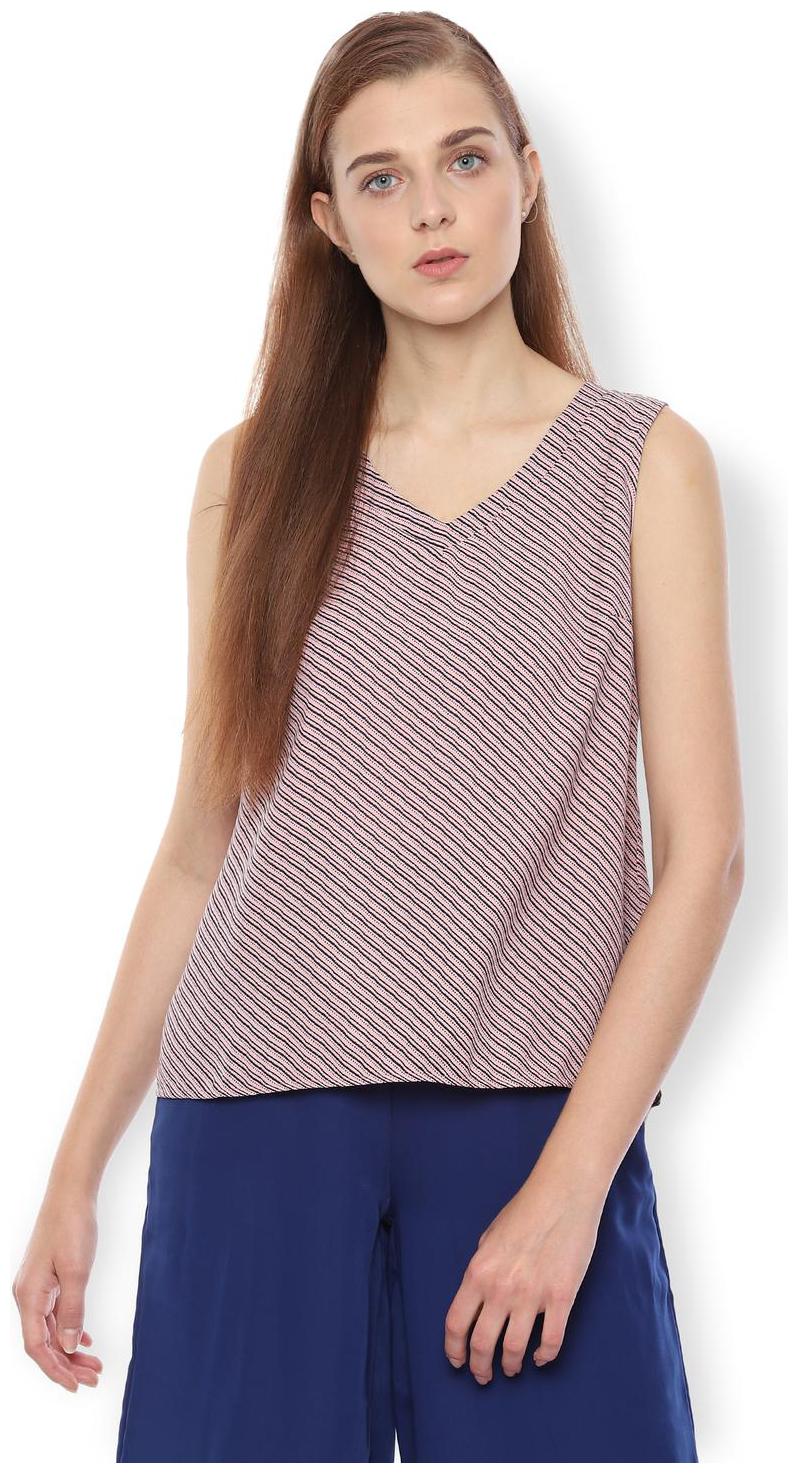

Van Heusen Women Striped Regular top - Pink
