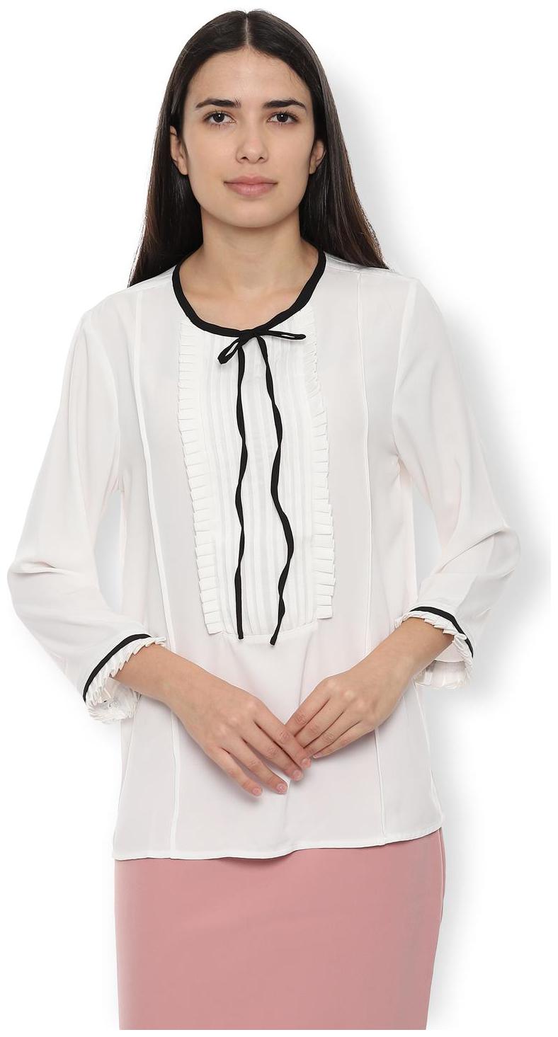 

Van Heusen Women Solid Regular top - White