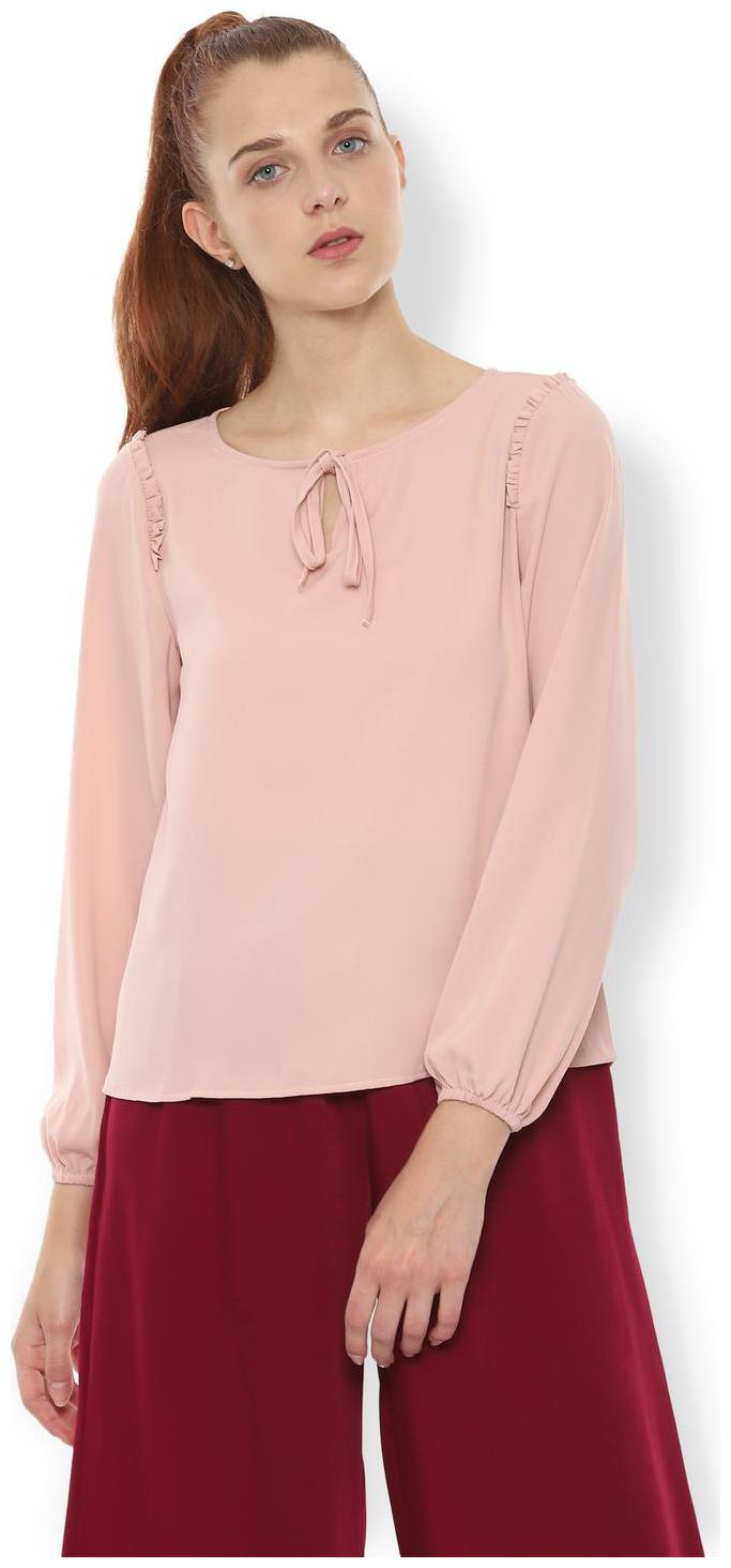 

Van Heusen Women Solid Regular top - Orange