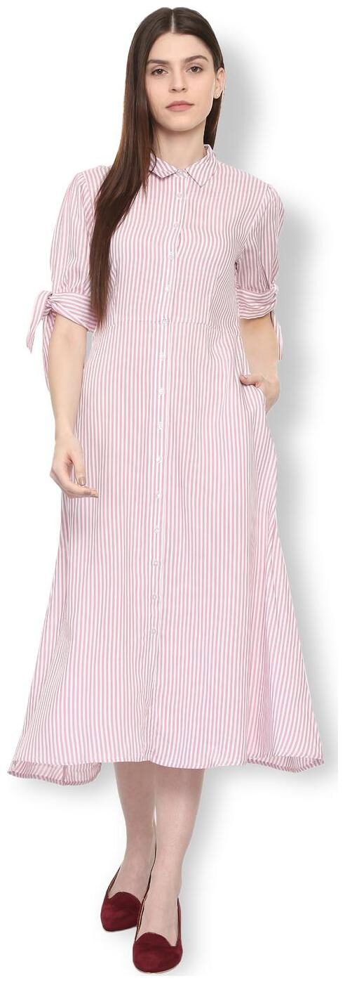 

Van Heusen Pink Striped A-line dress