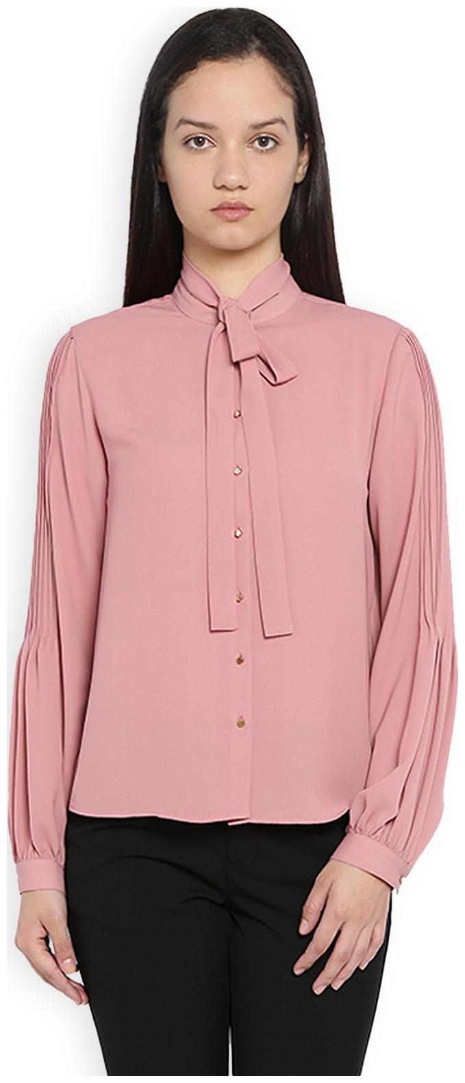 

Van Heusen Women Pink Printed Regular Fit Shirt