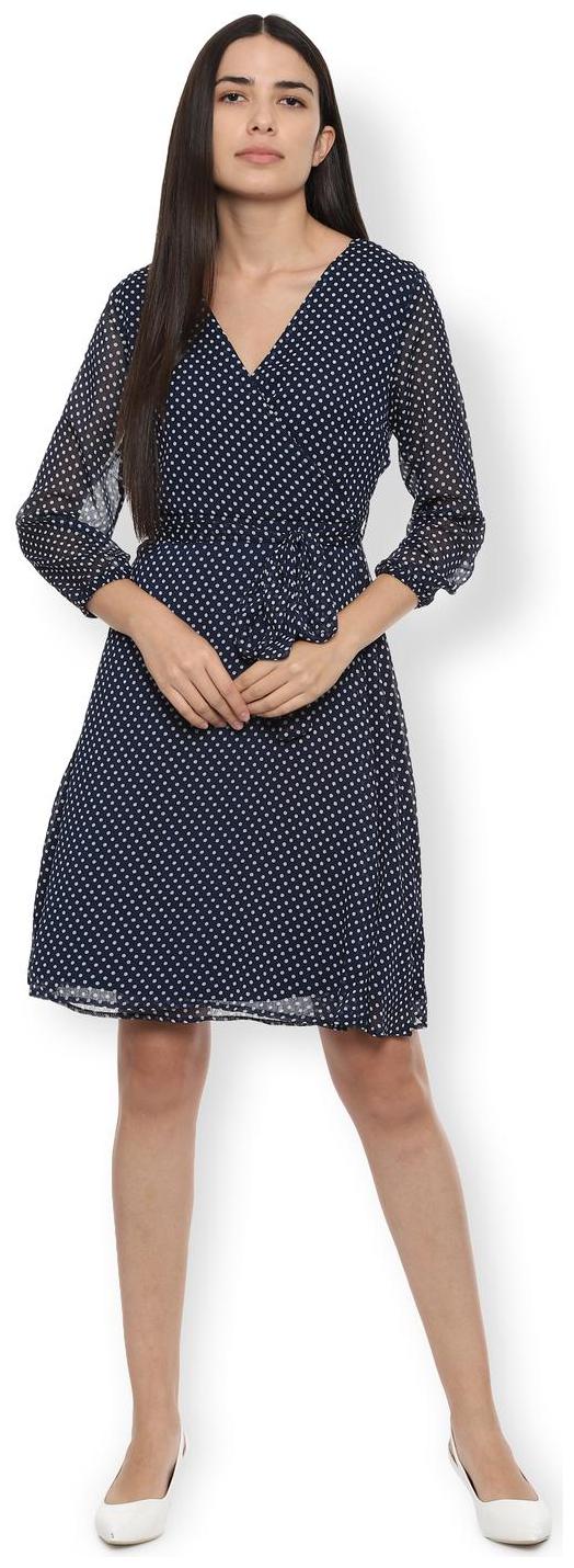 

Van Heusen Navy Printed A-line dress