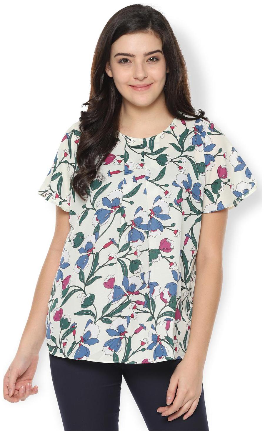 

Van Heusen Women Floral Regular top - White