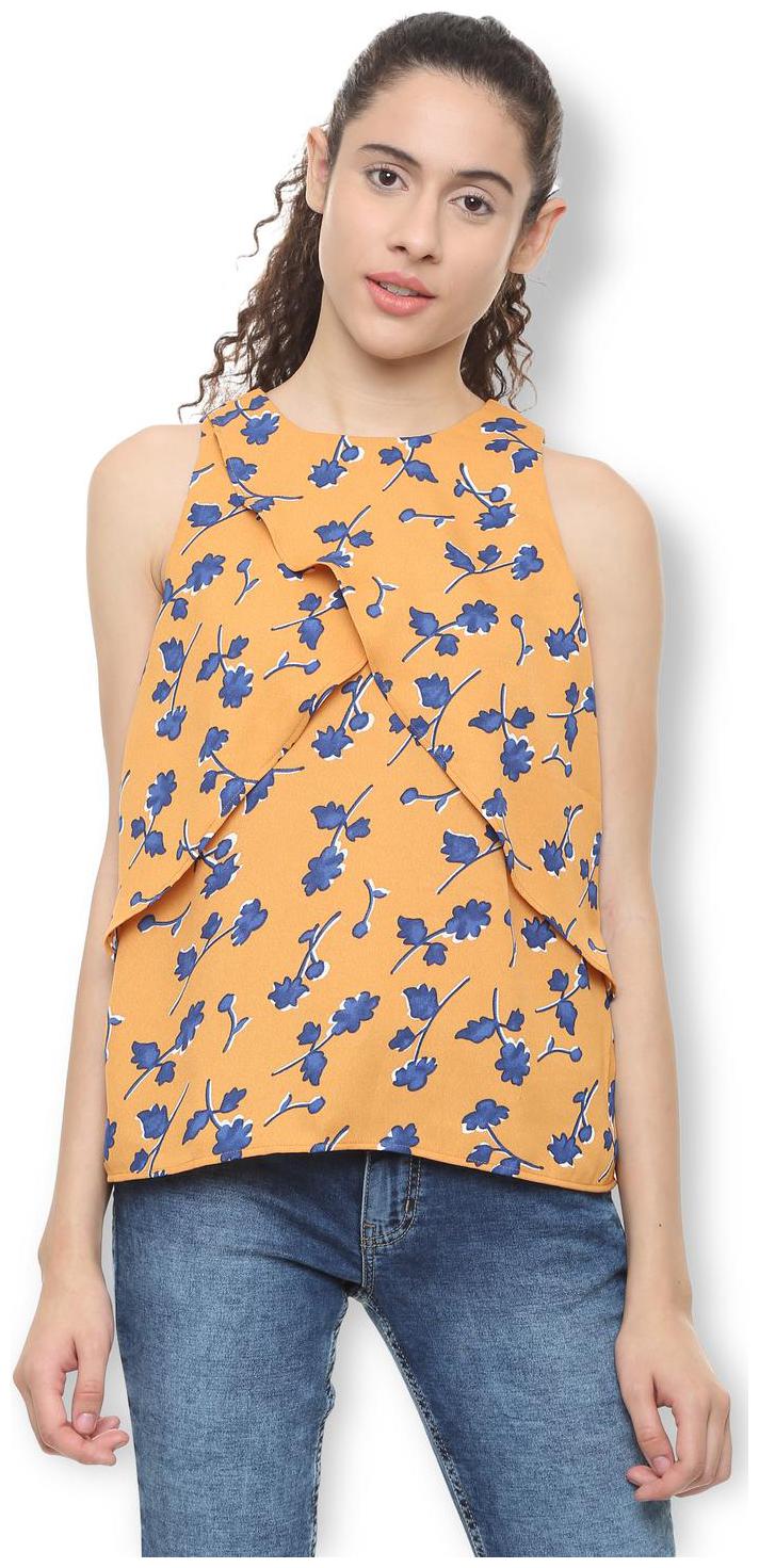 

Van Heusen Women Printed Regular top - Yellow