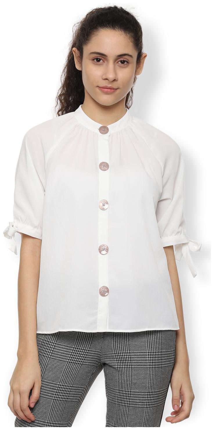 

Van Heusen Women Solid Regular top - White