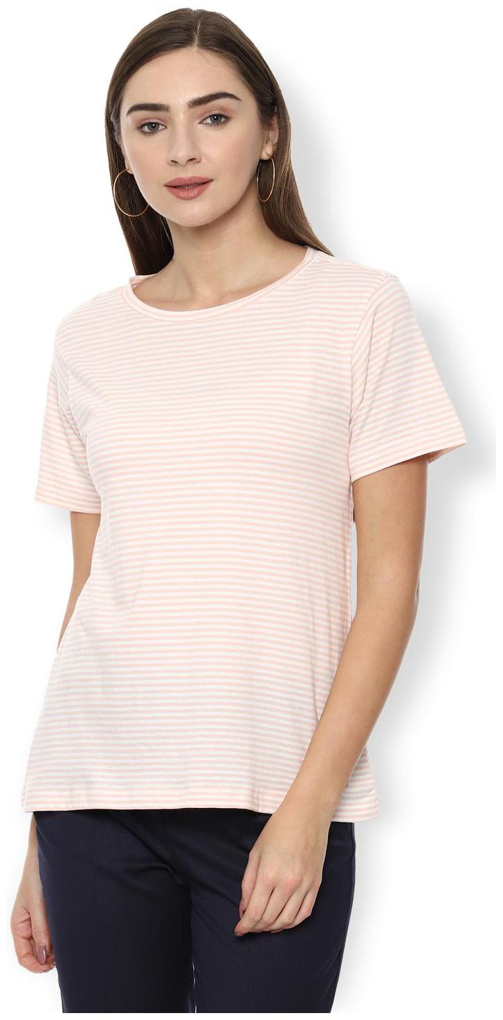 

Van Heusen Women Striped Regular top - Orange