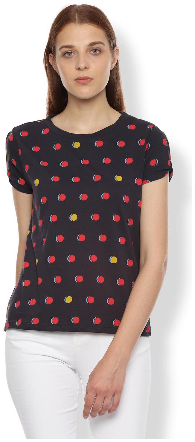 

Van Heusen Women Printed Regular top - Black