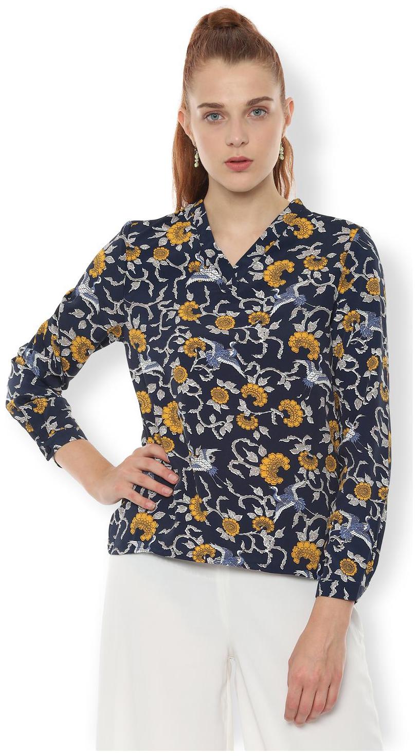 

Van Heusen Women Printed Regular top - Blue