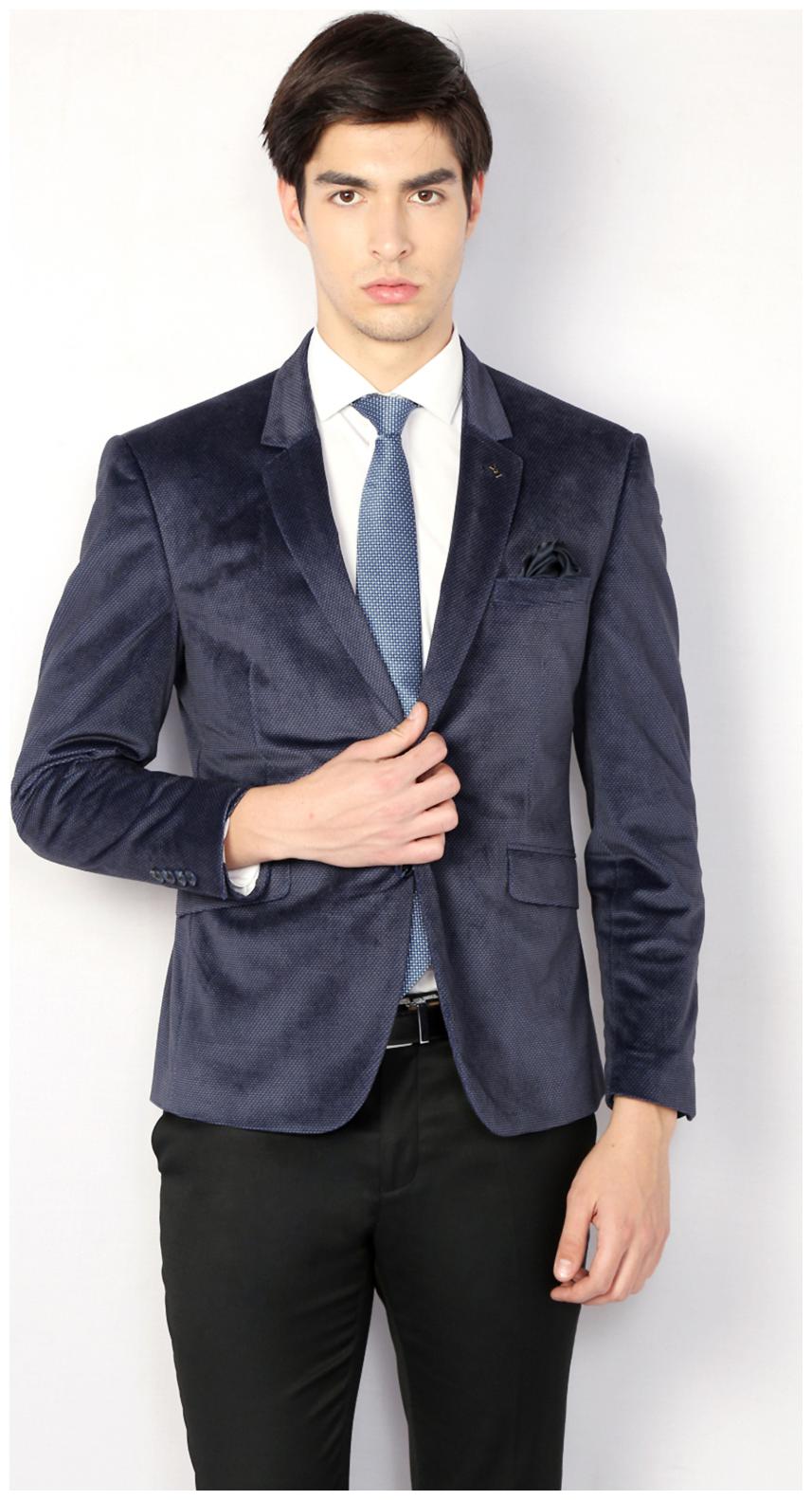 

Van Heusen Polyester Slim Blue Coats Blazers