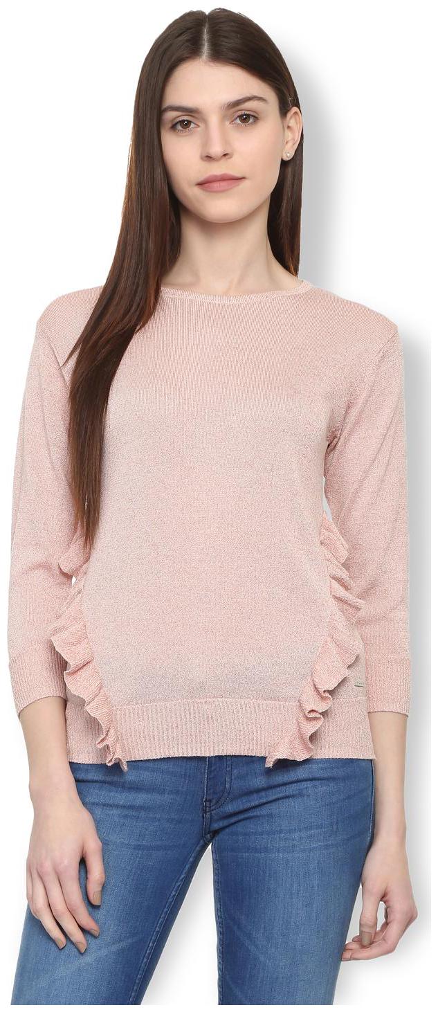 

Van Heusen Women Solid Regular top - Pink