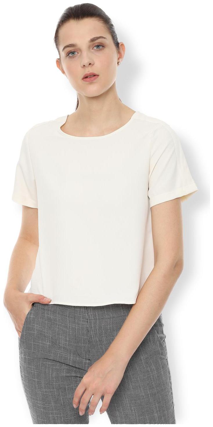 

Van Heusen Women Solid Regular top - White