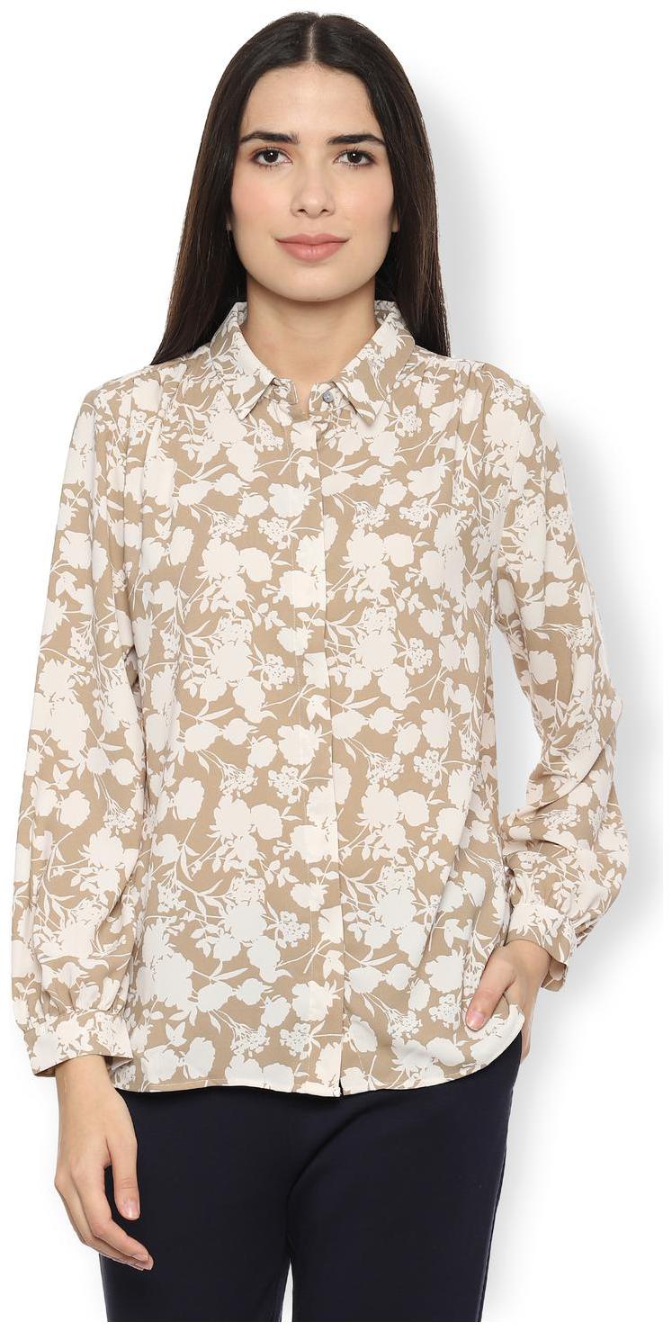 

Van Heusen Women Beige Printed Regular Fit Shirt