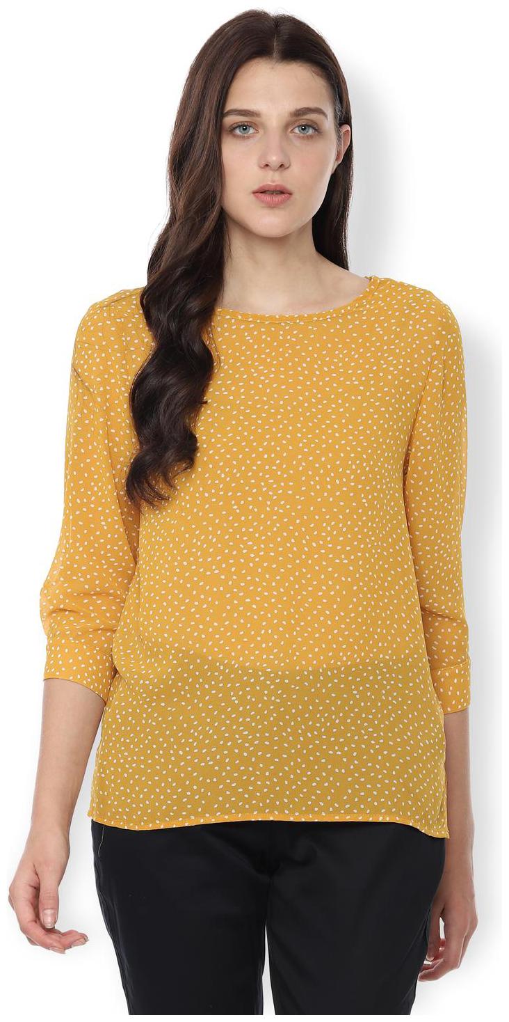

Van Heusen Women Printed Regular top - Yellow
