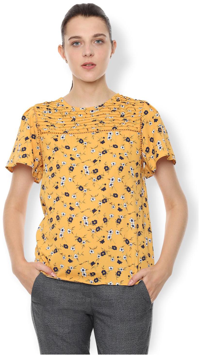 

Van Heusen Women Printed Regular top - Yellow
