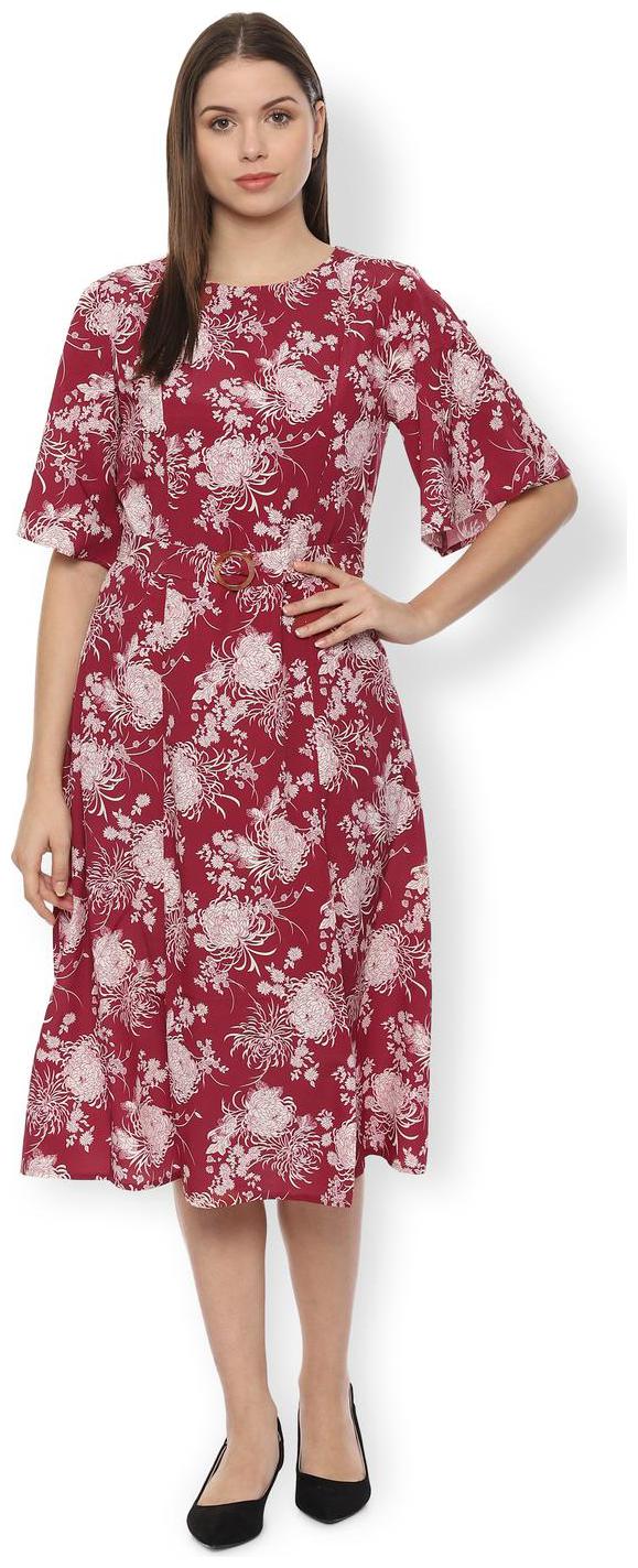 

Van Heusen Red Floral Fit flare dress