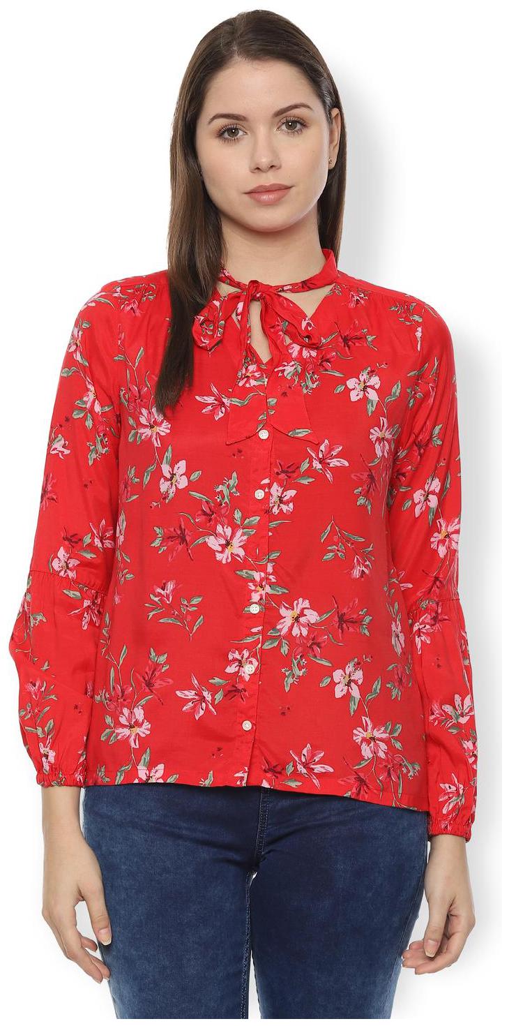 

Van Heusen Women Floral Regular top - Red