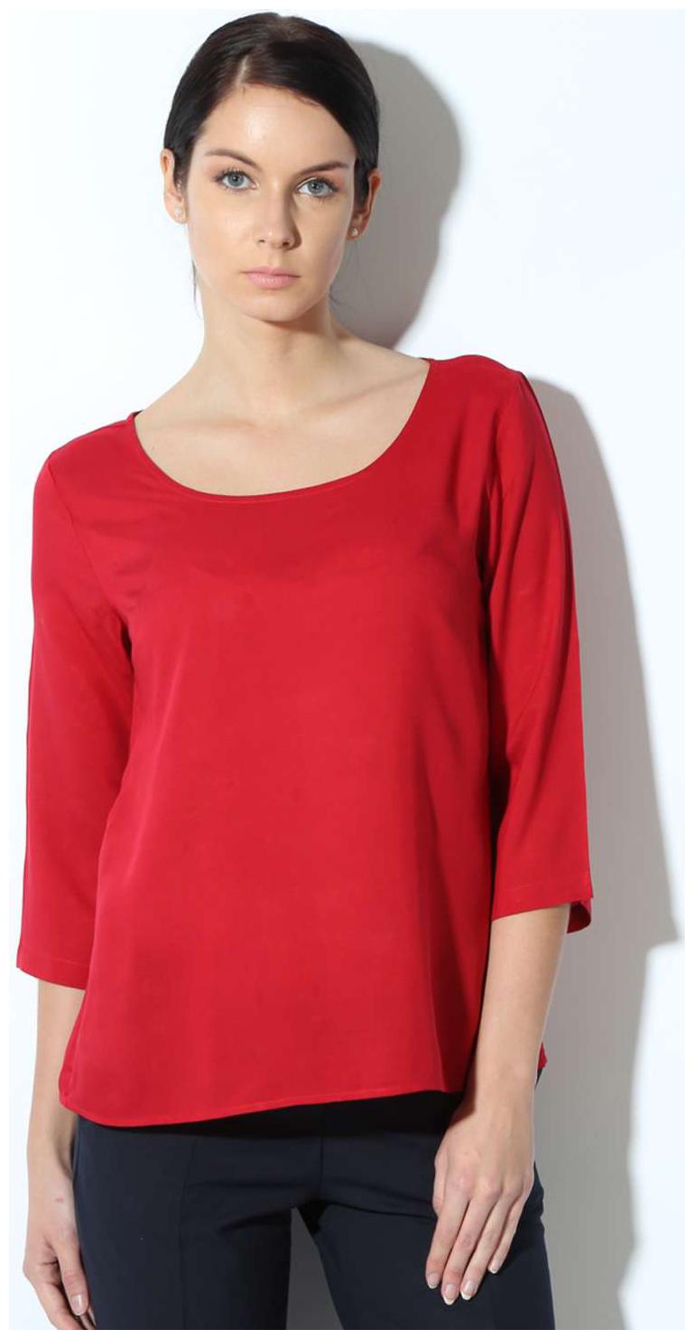 

Van Heusen Women Solid Regular top - Red
