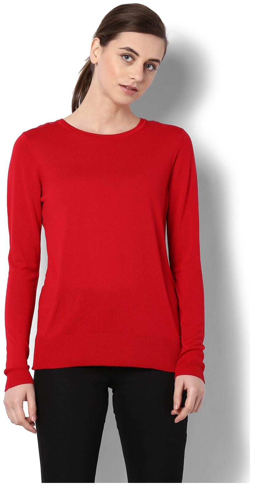 

Van Heusen Women Solid Regular top - Red