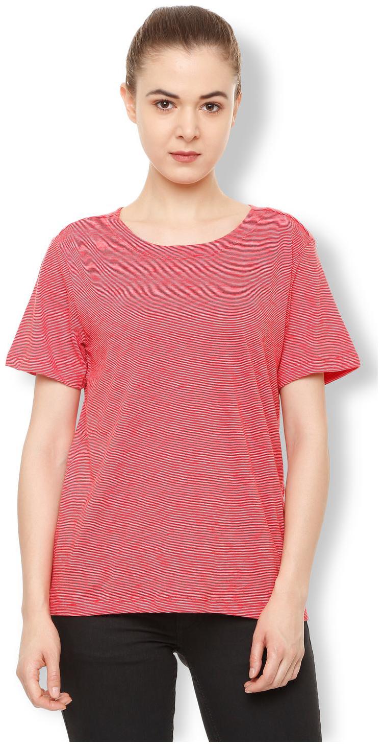 

Van Heusen Women Striped Regular top - Red