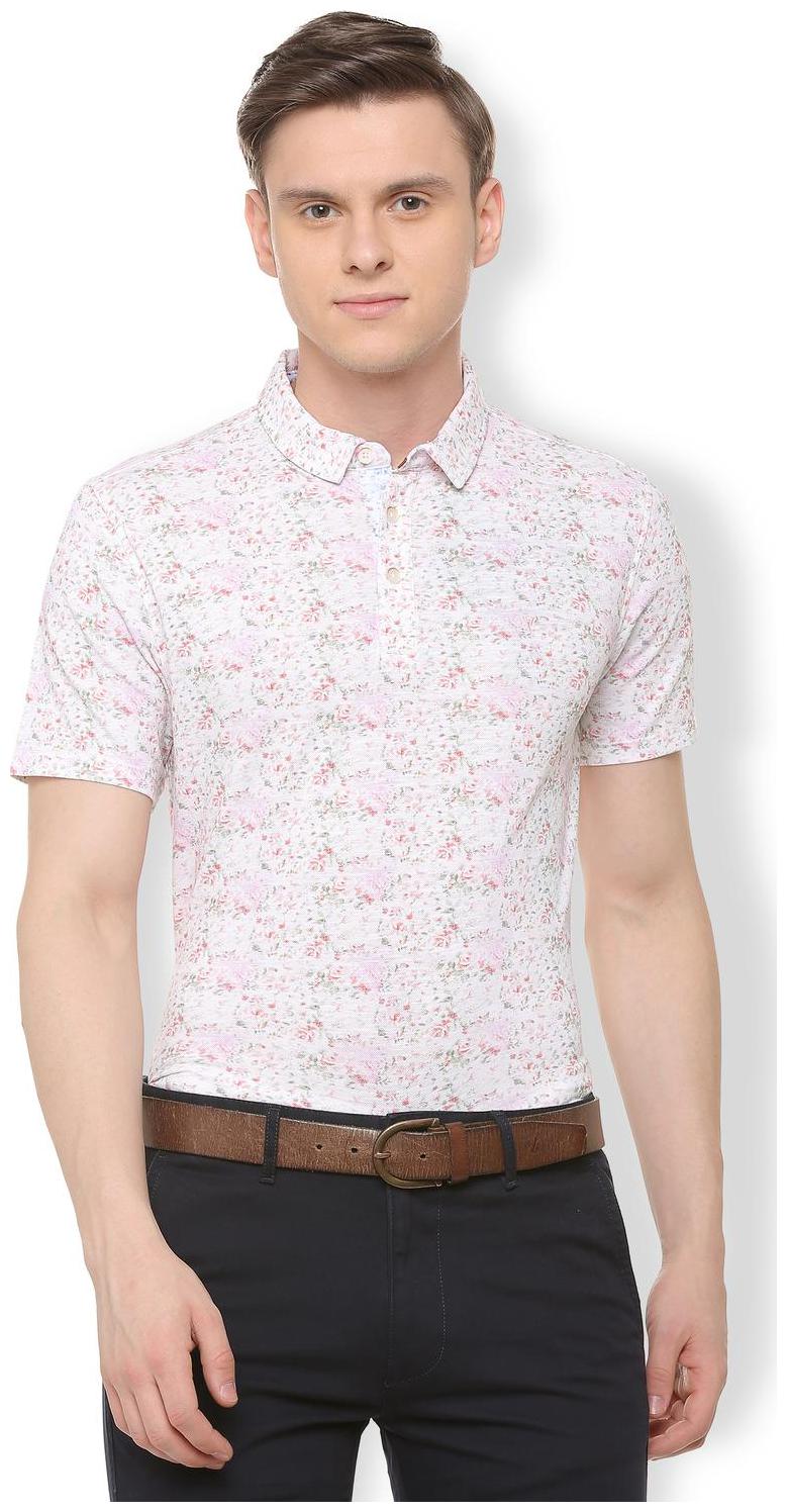 

Van Heusen Men Pink Printed Slim Fit Casual Shirt