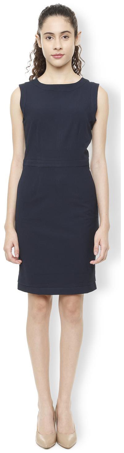 

Van Heusen Blue Solid A-line dress