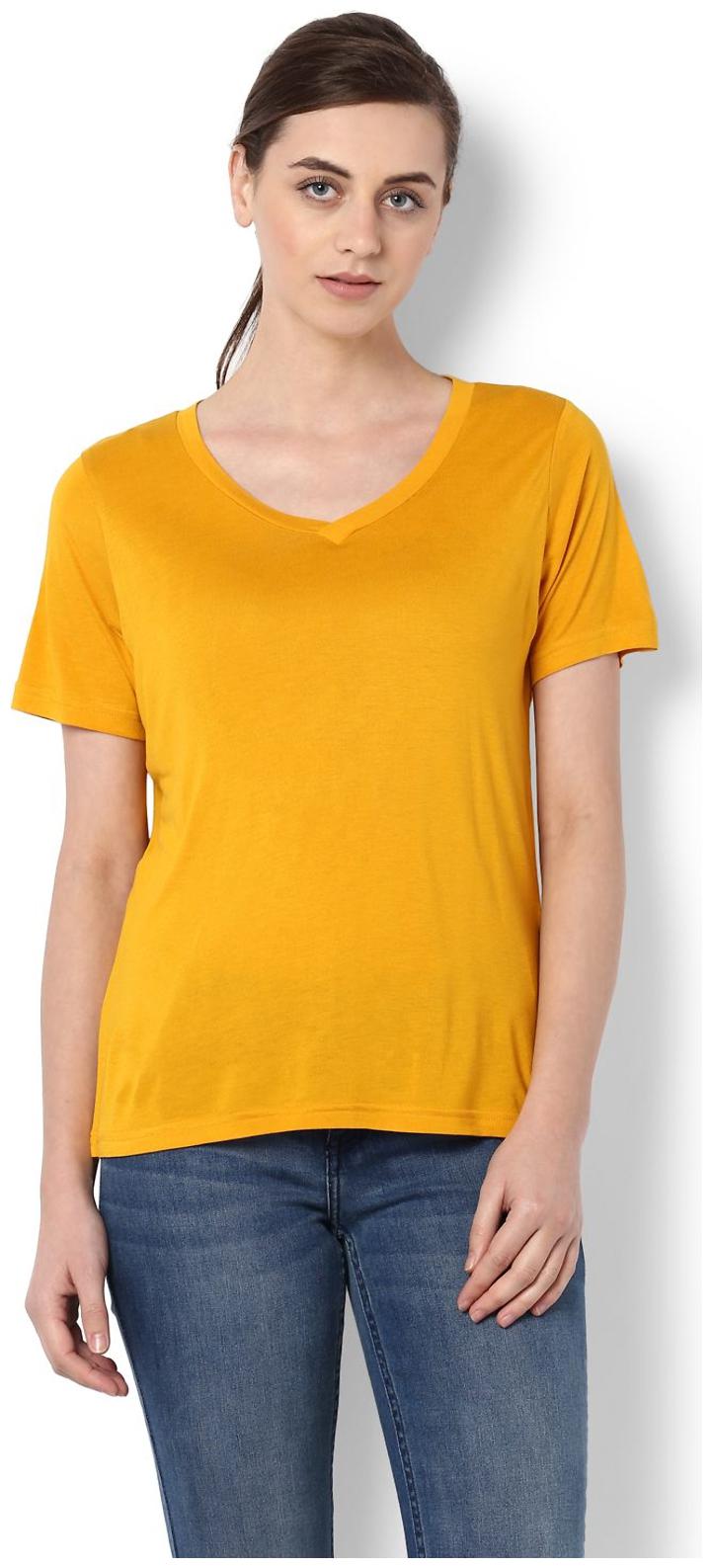 

Van Heusen Viscose Regular Fit Yellow Top
